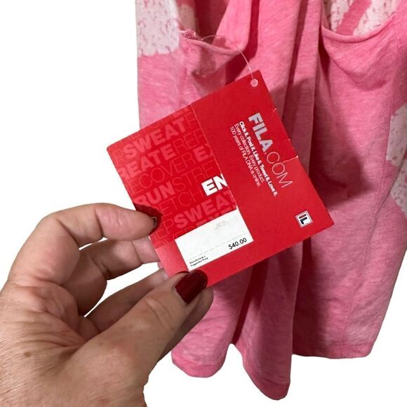 FILA Twist Back Pink Tank Top Size Medium - Picture 7 of 8